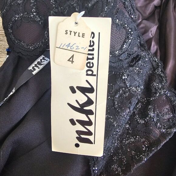 NWT Niki Originals Vintage Black Evening Dress Size 4 - Picture 4 of 10